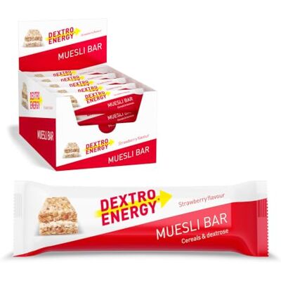 Dextro Energy Müsliriegel Erdbeere 25x35g (25er Pack) Leckerer Getreideriegel als Alternative zum Schokoriegel, zur schnellen und langanhaltenden Kohlenhydratversorgung Dextro Energy Müsliriegel Erdbeere 25x35g (25er Pack) Leckerer Getreideriegel als Alternative zum Schokoriegel, zur schnellen und langanhaltenden Kohlenhydratversorgung