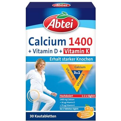 Abtei Calcium 1400 Plus D& KOsteo Vital, 132 g Abtei Calcium 1400 Plus D& KOsteo Vital, 132 g