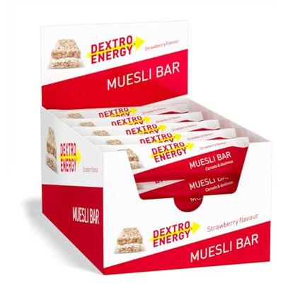 Dextro Energy Müsliriegel Erdbeere 25x35g (25er Pack) Leckerer Getreideriegel als Alternative zum Schokoriegel, zur schnellen und langanhaltenden Kohlenhydratversorgung Dextro Energy Müsliriegel Erdbeere 25x35g (25er Pack) Leckerer Getreideriegel als Alternative zum Schokoriegel, zur schnellen und langanhaltenden Kohlenhydratversorgung