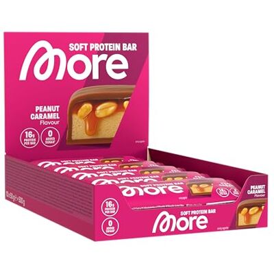 MORE NUTRITION MORE Protein Bar, 10er Box Protein Riegel, 10 x 50 g, Peanut Caramel, Protein Riegel ohne Zuckerzusatz (Design kann variieren) MORE NUTRITION MORE Protein Bar, 10er Box Protein Riegel, 10 x 50 g, Peanut Caramel, Protein Riegel ohne Zuckerzusatz (Design kann variieren)