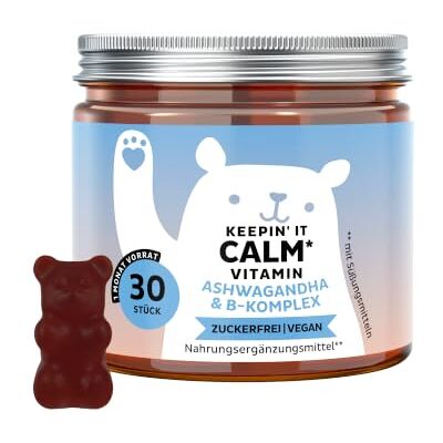 Bears with Benefits Gummibärchen Ashwagandha Stress, Energie 30 Stück Keepin' It Calm Vitamin Ashwagandha, Vitamin B12, B1, B2 & B6, L-Theanin Vorrat für 1 Monat Zuckerfrei, Vegan Bears with Benefits Gummibärchen Ashwagandha Stress, Energie 30 Stück Keepin' It Calm Vitamin Ashwagandha, Vitamin B12, B1, B2 & B6, L-Theanin Vorrat für 1 Monat Zuckerfrei, Vegan