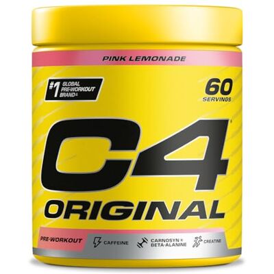 Cellucor C4 Original Pre-Workout-Booster Getränkepulver für Energy Drink 150 mg Koffein + Beta-Alanin + Kreatin-Monohydrat (Pinke Limonade, 60 Portionen) Cellucor C4 Original Pre-Workout-Booster Getränkepulver für Energy Drink 150 mg Koffein + Beta-Alanin + Kreatin-Monohydrat (Pinke Limonade, 60 Portionen)