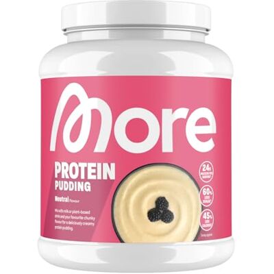 MORE NUTRITION MORE Protein Pudding, Neutral, 600 g, cremiger Pudding mit weniger Fett, Kalorien und Zucker made in Germany MORE NUTRITION MORE Protein Pudding, Neutral, 600 g, cremiger Pudding mit weniger Fett, Kalorien und Zucker made in Germany