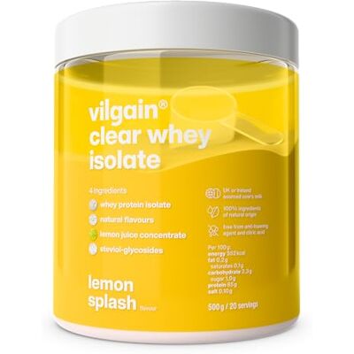 Vilgain Vilgain Clear Whey Isolate 500g Zitronen-Explosion - Molkenproteinpulver Vilgain Vilgain Clear Whey Isolate 500g Zitronen-Explosion - Molkenproteinpulver