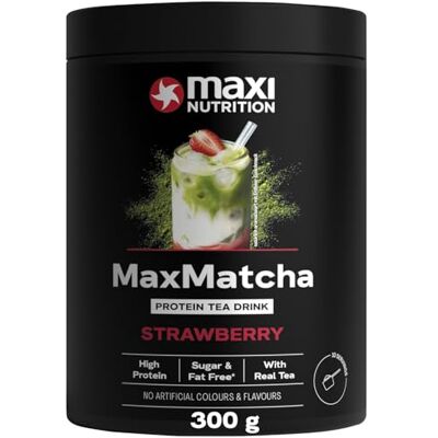 MaxiNutrition MaxMatcha Proteinpulver, Erdbeere, 300 g, 21 g Protein MaxiNutrition MaxMatcha Proteinpulver, Erdbeere, 300 g, 21 g Protein