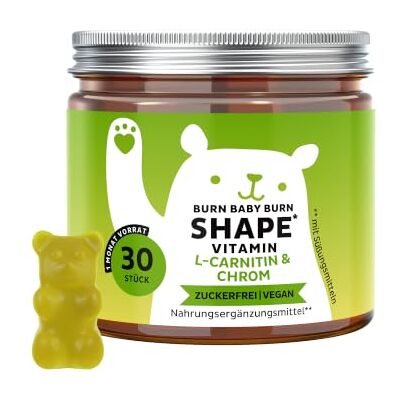 Bears with Benefits Gummibärchen Chrom Stoffwechsel 30 Stück Burn Baby Burn Chrom, L-Carnitin, Zink, Biotin Vorrat für 1 Monat Zuckerfrei, Vegan Bears with Benefits Gummibärchen Chrom Stoffwechsel 30 Stück Burn Baby Burn Chrom, L-Carnitin, Zink, Biotin Vorrat für 1 Monat Zuckerfrei, Vegan