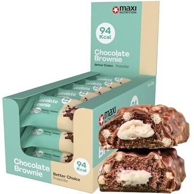 MaxiNutrition Better Choice Protein Bar Chocolate Brownie, 15x 22,5g, 33% Eiweißgehalt, mit wenig Kalorien, Proteinriegel ideal für den Muskelaufbau MaxiNutrition Better Choice Protein Bar Chocolate Brownie, 15x 22,5g, 33% Eiweißgehalt, mit wenig Kalorien, Proteinriegel ideal für den Muskelaufbau