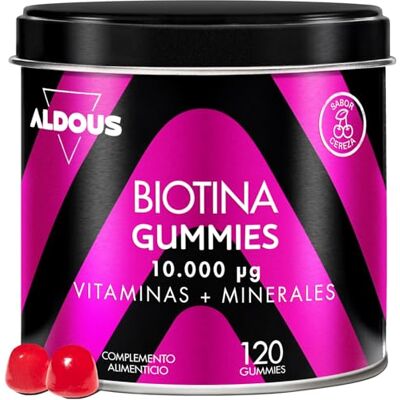 Aldous Bio Biotin 10.000 mcg 120 Gummibärchen Kirschgeschmack Haargummis Folsäure, Zink, Selen, Jod + Vitamine -Biotin für Haare Haare Haut & Nägel Vitamine Multivitamine ALDOUS Aldous Bio Biotin 10.000 mcg 120 Gummibärchen Kirschgeschmack Haargummis Folsäure, Zink, Selen, Jod + Vitamine -Biotin für Haare Haare Haut & Nägel Vitamine Multivitamine ALDOUS