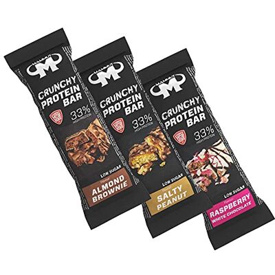 Mammut Nutrition Crunchy Protein Bar mit 15 g Protein und nur 1,3 g Zucker MIX BOX Almond Brownie, Salty Peanut & Rasberry White Chocolate 12er Pack (12 x 45 g) Mammut Nutrition Crunchy Protein Bar mit 15 g Protein und nur 1,3 g Zucker MIX BOX Almond Brownie, Salty Peanut & Rasberry White Chocolate 12er Pack (12 x 45 g)