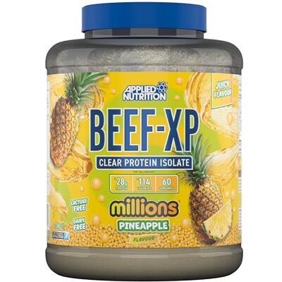 Applied Nutrition Beef XP – Klares Hydrolysiertes Fruchtsaftartiges Beef Protein Isolate, Beef Protein Powder ohne Milchprodukte, Laktose, Zucker, Fettarm (1.8kg, Pineapple) Applied Nutrition Beef XP – Klares Hydrolysiertes Fruchtsaftartiges Beef Protein Isolate, Beef Protein Powder ohne Milchprodukte, Laktose, Zucker, Fettarm (1.8kg, Pineapple)