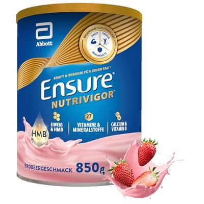 Ensure NutriVigor Erdbeer-Shake - CaHMB, Proteine & Vitamine Ensure NutriVigor Erdbeer-Shake - CaHMB, Proteine & Vitamine