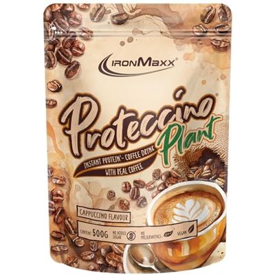 IronMaxx Plant Proteccino Cappuccino 500 g Beutel Veganer Protein Coffee mit echtem Kaffee Ohne Zuckerzusatz High Protein & koffeinhaltig IronMaxx Plant Proteccino Cappuccino 500 g Beutel Veganer Protein Coffee mit echtem Kaffee Ohne Zuckerzusatz High Protein & koffeinhaltig