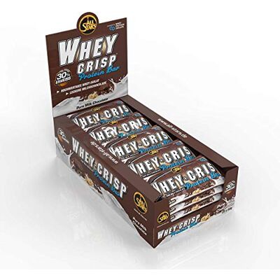 All Stars Whey Crisp Protein Riegel 25 x 50g Chocolate 15g Eiweiß, Trainingssnack reich an hochwertigem Molkenprotein und mit knusprigen Crispies All Stars Whey Crisp Protein Riegel 25 x 50g Chocolate 15g Eiweiß, Trainingssnack reich an hochwertigem Molkenprotein und mit knusprigen Crispies