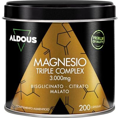 Aldous Bio Magnesium Komplex 3000 mg mit Magnesium Bisglycinat, Citrat und Malat – 200 Kapseln – 422,5 mg elementares pro Tag – Hohe Bioverfügbarkeit, Hochdosiert – Energie, Wohlbefinden ALDOUS Aldous Bio Magnesium Komplex 3000 mg mit Magnesium Bisglycinat, Citrat und Malat – 200 Kapseln – 422,5 mg elementares pro Tag – Hohe Bioverfügbarkeit, Hochdosiert – Energie, Wohlbefinden ALDOUS
