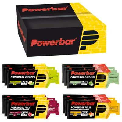 Powerbar PowerGel Multiflavour Box 12x41g High Carb Energie Gele 2:1 Kohlenhydratverhältnis Natrium Powerbar PowerGel Multiflavour Box 12x41g High Carb Energie Gele 2:1 Kohlenhydratverhältnis Natrium