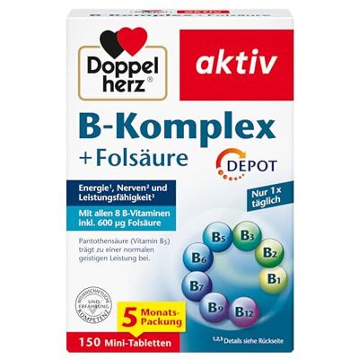 DOPPELHERZ B-Komplex+Folsäure Tabletten - Nahrungsergänzungsmittel DOPPELHERZ B-Komplex+Folsäure Tabletten - Nahrungsergänzungsmittel