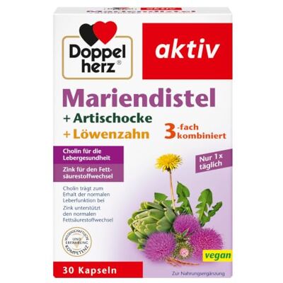 Doppelherz Mariendistel + Artischocke + Löwenzahn Doppelherz Mariendistel + Artischocke + Löwenzahn