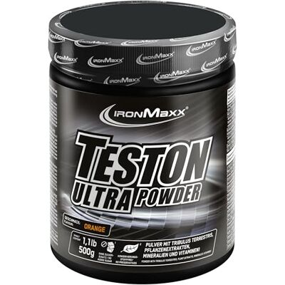 IronMaxx Teston Ultra Strong Orange 500 g Pulver mit Tribulus Terrestris, Pflanzenextrakten, Mineralien und Vitaminen Zuckerfrei & Laktosefrei IronMaxx Teston Ultra Strong Orange 500 g Pulver mit Tribulus Terrestris, Pflanzenextrakten, Mineralien und Vitaminen Zuckerfrei & Laktosefrei