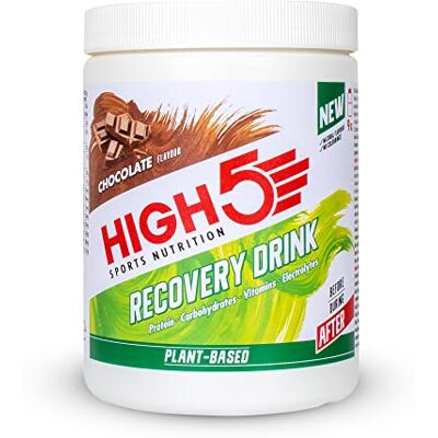 HIGH5 Recovery Drink Protein Pulver (Whey Protein) & Kohlenhydrate Pulver für Muskelaufbau Elektrolyt Pulver für Hydration & Regeneration Post Workout Shake (Pflanzliche Schokolade, 450g, 9x) HIGH5 Recovery Drink Protein Pulver (Whey Protein) & Kohlenhydrate Pulver für Muskelaufbau Elektrolyt Pulver für Hydration & Regeneration Post Workout Shake (Pflanzliche Schokolade, 450g, 9x)