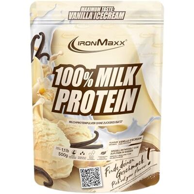 IronMaxx 100% Milk Protein Pulver 500 g Vanilla Ice Cream Cremiger Eiweißshake mit 80% Casein & 20% Whey High Protein, Slow Release & laktosearm Ideal für Muskelaufbau & Fitness IronMaxx 100% Milk Protein Pulver 500 g Vanilla Ice Cream Cremiger Eiweißshake mit 80% Casein & 20% Whey High Protein, Slow Release & laktosearm Ideal für Muskelaufbau & Fitness