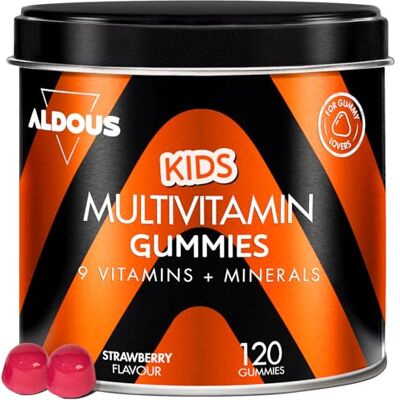 Aldous Bio Multivitamin Gummies für Kinder 120 Gummies mit Natürlichem Erdbeergeschmack 12 Vitamine und Mineralien Vitamine, Biotin, Zink, Folsäure, Jod, Cholin Die Alternative zu Kapseln ALDOUS Aldous Bio Multivitamin Gummies für Kinder 120 Gummies mit Natürlichem Erdbeergeschmack 12 Vitamine und Mineralien Vitamine, Biotin, Zink, Folsäure, Jod, Cholin Die Alternative zu Kapseln ALDOUS