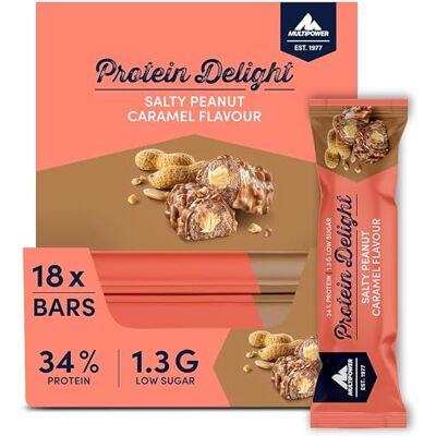 Multipower Proteinriegel - Erdnuss-Karamell - 18x35g - Protein Delight Multipower Proteinriegel - Erdnuss-Karamell - 18x35g - Protein Delight