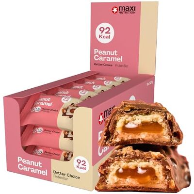MaxiNutrition Better Choice Protein Bar Peanut Caramel, 15x 22,5g, 32% Eiweißgehalt, mit wenig Kalorien, Proteinriegel ideal für den Muskelaufbau MaxiNutrition Better Choice Protein Bar Peanut Caramel, 15x 22,5g, 32% Eiweißgehalt, mit wenig Kalorien, Proteinriegel ideal für den Muskelaufbau