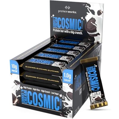 THE PROTEIN WORKS Der Big Little Protein Riegel 20er Pack, Kekse & Creme Cosmic Geschmack, Proteinreich, Zuckerarm, Ballaststoffreich Protein Works THE PROTEIN WORKS Der Big Little Protein Riegel 20er Pack, Kekse & Creme Cosmic Geschmack, Proteinreich, Zuckerarm, Ballaststoffreich Protein Works