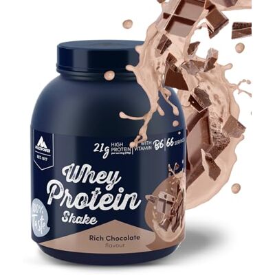 Multipower 100% Pure Whey Protein – wasserlösliches Proteinpulver mit Schokoladen Geschmack aus Wheykonzentrat und -Isolat – 21 g Protein und Vitamin B6 – 2 kg Multipower 100% Pure Whey Protein – wasserlösliches Proteinpulver mit Schokoladen Geschmack aus Wheykonzentrat und -Isolat – 21 g Protein und Vitamin B6 – 2 kg