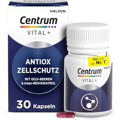 Centrum Vital+ Antiox Zellschutz, 30 Kapseln Für Schutz vor oxidativem Stress & Zellregeneration: Mit Vitamin C, Riboflavin, Selen und Vitamin E. Centrum Vital+ Antiox Zellschutz, 30 Kapseln Für Schutz vor oxidativem Stress & Zellregeneration: Mit Vitamin C, Riboflavin, Selen und Vitamin E.