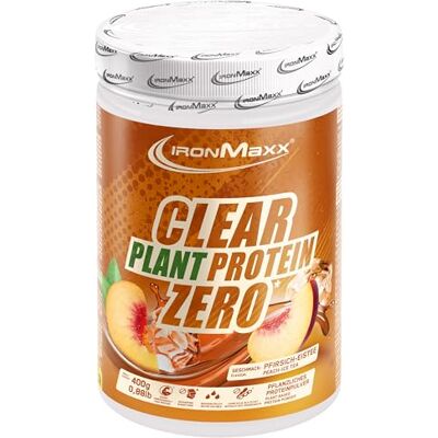 IronMaxx Clear Plant Protein Zero – Peach Ice Tea 400g Dose Zuckerfreies, pflanzliches Eiweißpulver auf Erbsenbasis Klar lösliches veganes Protein Erfrischendes Sportgetränk ohne Soja IronMaxx Clear Plant Protein Zero – Peach Ice Tea 400g Dose Zuckerfreies, pflanzliches Eiweißpulver auf Erbsenbasis Klar lösliches veganes Protein Erfrischendes Sportgetränk ohne Soja