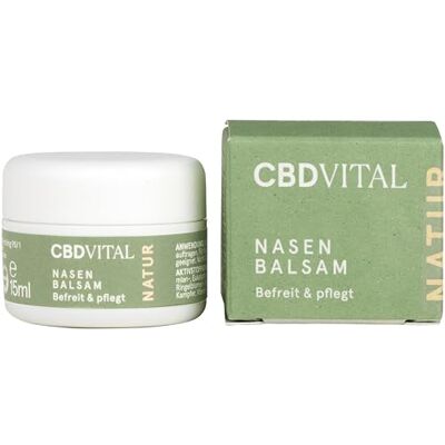 CBDVITAL by VITRASAN CBD Nasenbalsam mit Thymian, Eukalyptus und Pfefferminz Mit Cannabidiol für Nase, Schleimhäute und Atemwege CBDVITAL CBDVITAL by VITRASAN CBD Nasenbalsam mit Thymian, Eukalyptus und Pfefferminz Mit Cannabidiol für Nase, Schleimhäute und Atemwege CBDVITAL