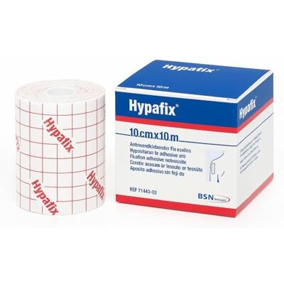 BSN medical Hypafix, Haftbandage für Verbände, aus porösem und anschmiegsamem TNT, hypoallergen, nicht steril aber sterilisierbar, Maße 10 cm x 10 m, 1 Stück BSN medical Hypafix, Haftbandage für Verbände, aus porösem und anschmiegsamem TNT, hypoallergen, nicht steril aber sterilisierbar, Maße 10 cm x 10 m, 1 Stück