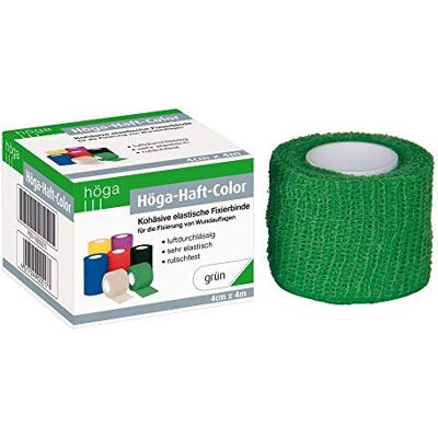 Höga -Haft-Color grün 4 cm x 4 m gedehnt, kohäsive (selbsthaftende) elastische Fixierbinde, 2er Pack (2 x 1 Stück) Höga -Haft-Color grün 4 cm x 4 m gedehnt, kohäsive (selbsthaftende) elastische Fixierbinde, 2er Pack (2 x 1 Stück)