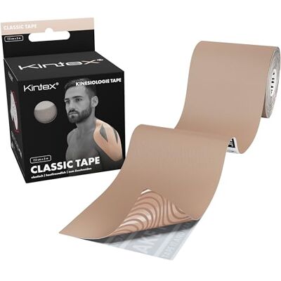 Kintex Kinesiologie Tape 7,5 cm x 5 m, extra breit, wasserfest & elastisch Kintex Kinesiologie Tape 7,5 cm x 5 m, extra breit, wasserfest & elastisch