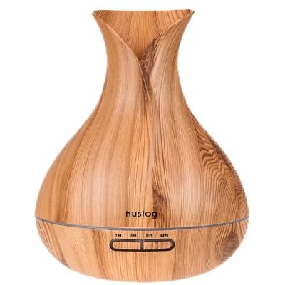 huslog Ultraschall-Aromatherapie RGB Luft-Hydridiser Ultraschall-Sensor-Diffusor, Holzmaserung huslog Ultraschall-Aromatherapie RGB Luft-Hydridiser Ultraschall-Sensor-Diffusor, Holzmaserung