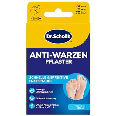 Dr. Scholl's Dr. Scholl’s Anti-Warzen Pflaster (21 Stück) zur schnellen, effektiven Entfernung von Warzen und Hühneraugen, Lindert Schmerzen sofort, wasserfest und diskret im Alltag Dr. Scholl's Dr. Scholl’s Anti-Warzen Pflaster (21 Stück) zur schnellen, effektiven Entfernung von Warzen und Hühneraugen, Lindert Schmerzen sofort, wasserfest und diskret im Alltag