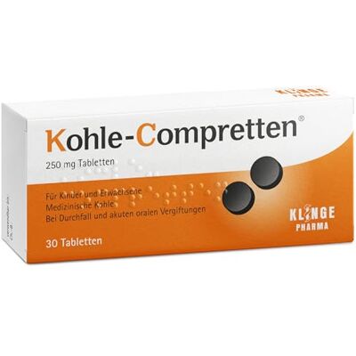 KOHLE-COMPRETTEN KOHLE Compretten Tabletten 30 St auch bei oralen Vergiftungen, Für Kinder & Schwangere geeignet, Ideal für die Haus- & Reiseapotheke KOHLE-COMPRETTEN KOHLE Compretten Tabletten 30 St auch bei oralen Vergiftungen, Für Kinder & Schwangere geeignet, Ideal für die Haus- & Reiseapotheke