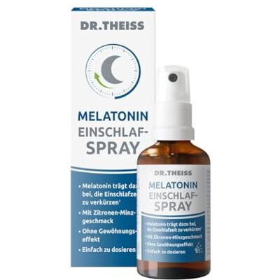 Dr.Theiss Dr. Theiss Melatonin Einschlaf-Spray 50ml Mit Melatonin & Passionsblumenextrakt Vegan und ohne Zucker Zitrone-Minzgeschmack Dr.Theiss Dr. Theiss Melatonin Einschlaf-Spray 50ml Mit Melatonin & Passionsblumenextrakt Vegan und ohne Zucker Zitrone-Minzgeschmack