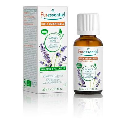 Puressentiel True Lavender Essential Oil Organic 100% Pure and Natural HEBBD 30 ml Puressentiel True Lavender Essential Oil Organic 100% Pure and Natural HEBBD 30 ml