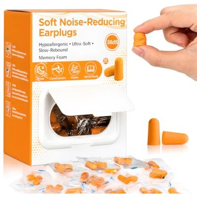 VINATO 60 Paare Ohrstöpsel aus Memory-Schaum, NRR 38 dB, 13x25 mm, Orange 60 Paar Ohrstöpsel aus weichem Memory-Schaum mit NRR 38 dB, Einzeln verpackt, Für Schlafen, Reisen und Lernen VINATO 60 Paare Ohrstöpsel aus Memory-Schaum, NRR 38 dB, 13x25 mm, Orange 60 Paar Ohrstöpsel aus weichem Memory-Schaum mit NRR 38 dB, Einzeln verpackt, Für Schlafen, Reisen und Lernen