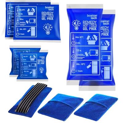Boston Tech EPIONE Kalt-Warm Gel Kompresse Set, wiederverwendbar, mit Stoffhülle und Kompressionsband, ideal als kalte oder warme Packung bei Muskelschmerzen, Verletzungen und Physiotherapie Boston Tech EPIONE Kalt-Warm Gel Kompresse Set, wiederverwendbar, mit Stoffhülle und Kompressionsband, ideal als kalte oder warme Packung bei Muskelschmerzen, Verletzungen und Physiotherapie