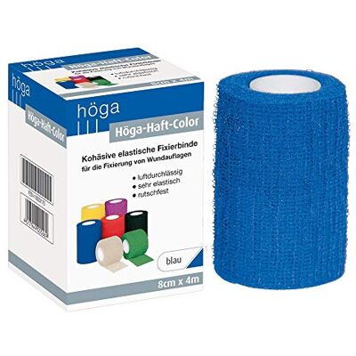 Höga -Haft-Color blau 8 cm x 4 m gedehnt, kohäsive (selbsthaftende) elastische Fixierbinde, 2er Pack (2 x 1 Stück) Höga -Haft-Color blau 8 cm x 4 m gedehnt, kohäsive (selbsthaftende) elastische Fixierbinde, 2er Pack (2 x 1 Stück)