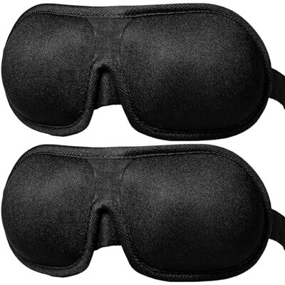 Brencco Schlafmaske für Herren Frauen 2er-Pack Lichtblockierend, Bequem & Ergonomisch Augenmaske mit Verstellbar Gummiband für Reise, Flugzeug, Yoga, Nickerchen Brencco Schlafmaske für Herren Frauen 2er-Pack Lichtblockierend, Bequem & Ergonomisch Augenmaske mit Verstellbar Gummiband für Reise, Flugzeug, Yoga, Nickerchen