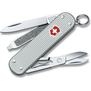 Victorinox Schweizer Taschenmesser, Klein, Classic SD Alox, Multitool, Swiss Army Knife, 5 Funktionen, Klinge, Nagelfeile, Silber Victorinox Schweizer Taschenmesser, Klein, Classic SD Alox, Multitool, Swiss Army Knife, 5 Funktionen, Klinge, Nagelfeile, Silber