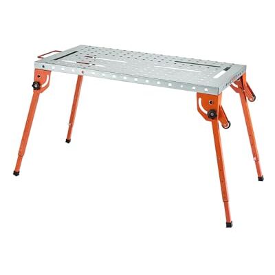 VEVOR Faltbarer Schweißtisch 533x1118mm, 226 kg Tragkraft, Werktisch mit 4-stufiger Höhenverstellung, Werkbank mit 6 Werkzeugschlitzen und 16mm Befestigungslöchern für Reparatur von Schweißbaugruppen VEVOR Faltbarer Schweißtisch 533x1118mm, 226 kg Tragkraft, Werktisch mit 4-stufiger Höhenverstellung, Werkbank mit 6 Werkzeugschlitzen und 16mm Befestigungslöchern für Reparatur von Schweißbaugruppen
