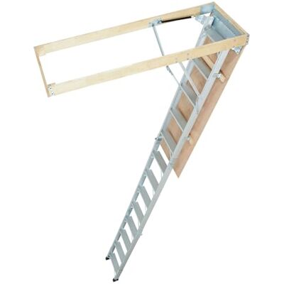 VEVOR Teleskopleiter 158,8 kg Stehleiter 12 Stufen Installationshöhe von 290 bis 300 cm oder 341 bis 366 cm Klappleiter Aluminium + Holz Haushaltsleiter mit hydraulisch gedämpftem Abstiegsdesign VEVOR Teleskopleiter 158,8 kg Stehleiter 12 Stufen Installationshöhe von 290 bis 300 cm oder 341 bis 366 cm Klappleiter Aluminium + Holz Haushaltsleiter mit hydraulisch gedämpftem Abstiegsdesign