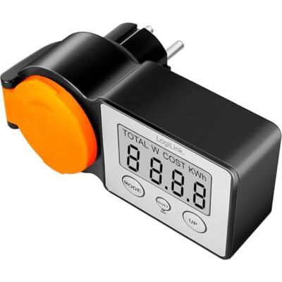 Logilink EM0007 Außensteckdose mit Energiekostenmesser, 2.0" LCD-Anzeige und Schutzklappe Logilink EM0007 Außensteckdose mit Energiekostenmesser, 2.0" LCD-Anzeige und Schutzklappe