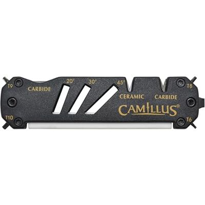 Camillus Glide Multi Schärfer, mit Torx Bits und Schraubendreher, S2/435 Stahl, GFN Griff, schwarz, 12,1 cm Camillus Glide Multi Schärfer, mit Torx Bits und Schraubendreher, S2/435 Stahl, GFN Griff, schwarz, 12,1 cm