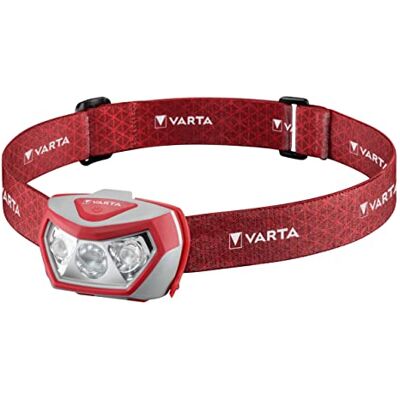 Varta Outdoor Sports H20 Pro Stirnlampe - 200 lm, 52h Laufzeit, Rot Varta Outdoor Sports H20 Pro Stirnlampe - 200 lm, 52h Laufzeit, Rot
